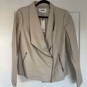 BB Dakota, Bone Faux Leather Jacket, Size M (6)